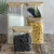 Frasco rectangular de Vidrio con tapa de bamboo