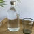 Botella de Vidrio Cuadrada con tapa de acero inoxidable - comprar online