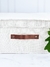 Caja plegable tipo lino natural con tapa y manija de eco cuero - comprar online