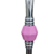 Bomba de Chimarrão com Pedra Acrílica Rosa - Aço Inox - 21cm - comprar online