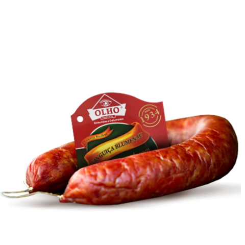 Linguiça Suína Defumada Blumenau Olho Embutidos - Peça 300g
