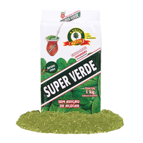 Erva Mate Super Verde Tradicional a Vácuo 1 Kg