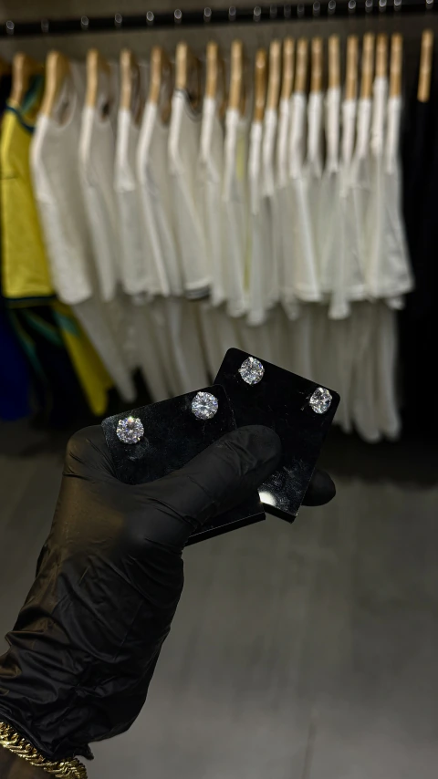 Brinco de prata zircônio 10mm
