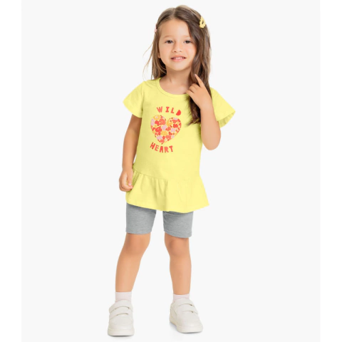 KIT com 9 Conjuntos verão Menina da Marca Romitex na grade do 1 ao 3.