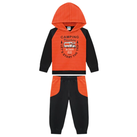 Kit 9 Conjuntos Infantil Masculino Fechado Com Capuz do 1 ao 3 Marlan Inverno