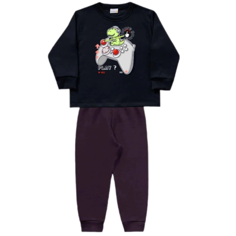 Kit 9 Conjunto Infantil Masculino Gola Careca Inverno Fakini do 1 ao 3