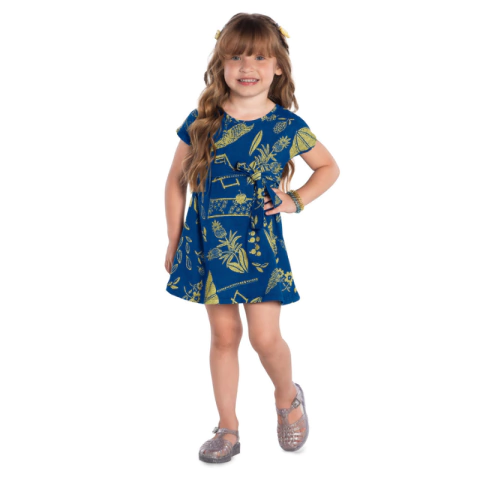 KIT com 9 Vestidos Verão Menina da Marca Kyly na grade do 4 ao 8