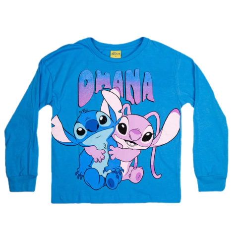Kit 12 Camiseta/Blusinha Manga Longa Lilo Stitch Fakini Inverno do 4 ao 16