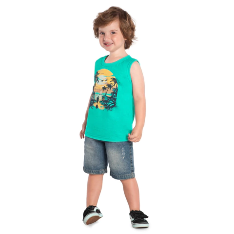 KIT com 9 Camisetas Verão Menino da Marca Kyly na grade do 1 ao 3