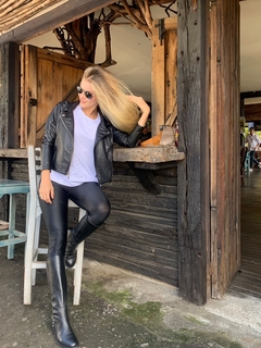 Chaqueta Cuerina Negra - tienda online
