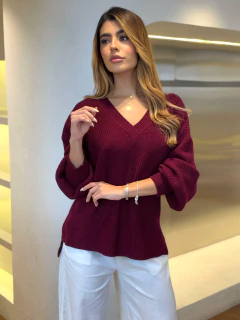 Suéter cuello v OVERSIZED - comprar online