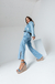 Sandalias Jessy Alta Azul Gamuza - tienda online