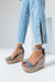 Sandalias Jessy Alta Azul Gamuza - comprar online