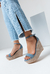 Sandalias Jessy Alta Azul Gamuza - comprar online