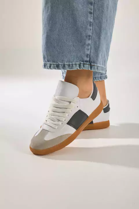 Zapatillas Sambas / Estilo Minimalista Blanco con Negro