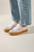 Zapatillas Sambas Altas / Blanco con Rosa - Mood Calzados