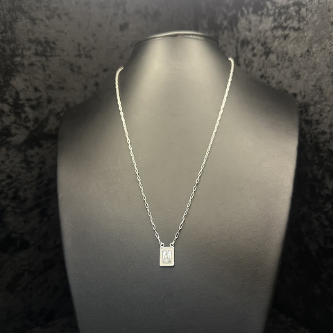 ESCAPULÁRIO CADEADO LONGO JESUS CRISTO PRATA 925 - 2 MM /60 CM