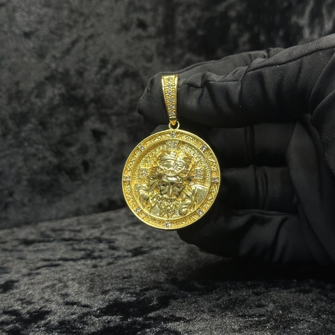 PINGENTE BUSTO REDONDO CRAVEJADO - M (até 7mm)