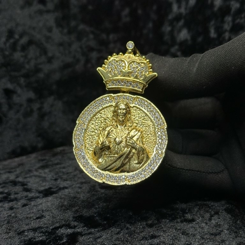 PINGENTE BUSTO JESUS REDONDO- G (até 14mm)