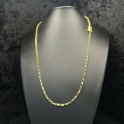 CORDÃO TIJOLINHO CURTO - 4MM / 70CM (FECHO GAVETA DUPLO)