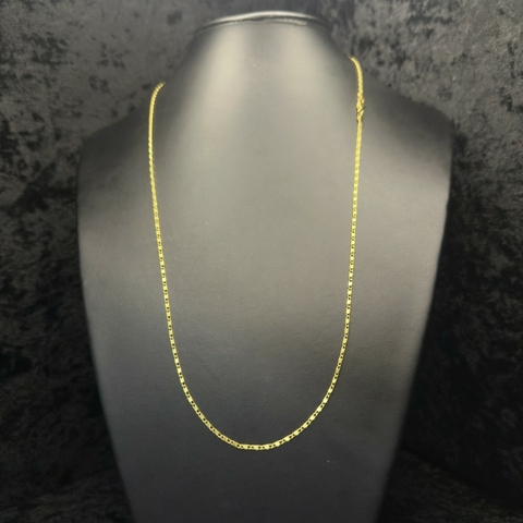 CORDÃO PIASTRINE - 1MM / 70CM (FECHO LAGOSTA)