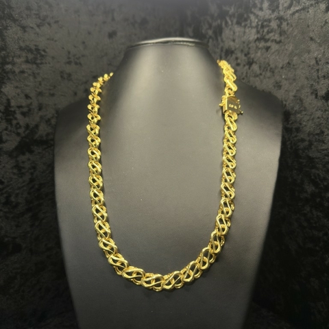 CORDÃO FRISO S VAZADA - 13MM / 70CM (FECHO GAVETA DUPLO)