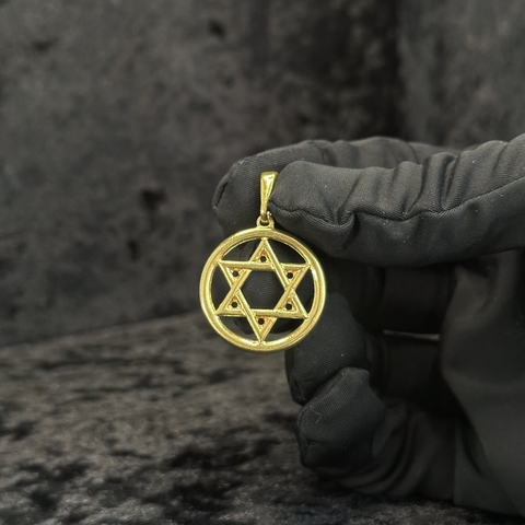 PINGENTE ESTRELA DE DAVI REDONDO VAZADO - P (até 4mm)