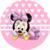 Painel redondo minnie baby rosa