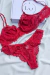 Conjunto Duda em renda Chantilly - Vermelho na internet