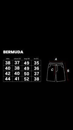 BERMUDA DENIM TOTAL BLACK