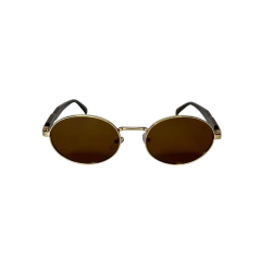 Óculos de Sol Redondo com Lentes Marrom - Maya