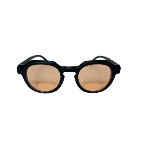 Óculos Calabria Preto com Lentes Rosê