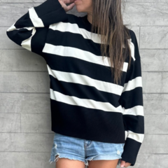 SWEATER GRANADA (negro/natural) - comprar online