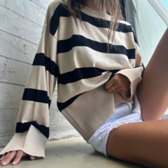 SWEATER GRANADA (camel/negro) - tienda online