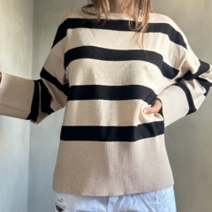 SWEATER GRANADA (camel/negro) - comprar online
