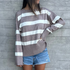 SWEATER GRANADA (visón/natural) - comprar online