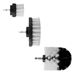 Kit Cepillo Lavado Detailing Taladro X3 Con Broca Limpieza (Cerdas Blandas)