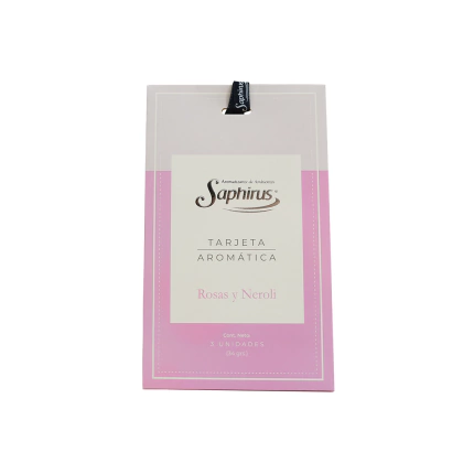 Tarjeta Aromatica ROSAS Y NEROLI x 3 un.