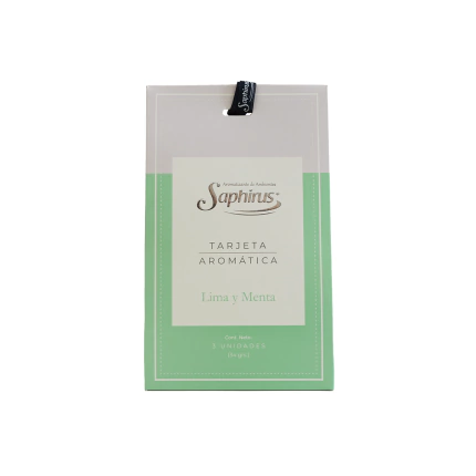Tarjeta Aromatica LIMA Y MENTA x 3 un.