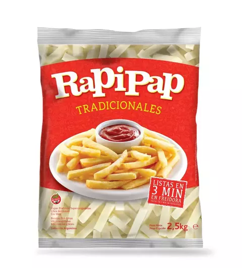 Papas Fritas Rapipap - Corte Tradic 10mm (Paquete x2.5kg)