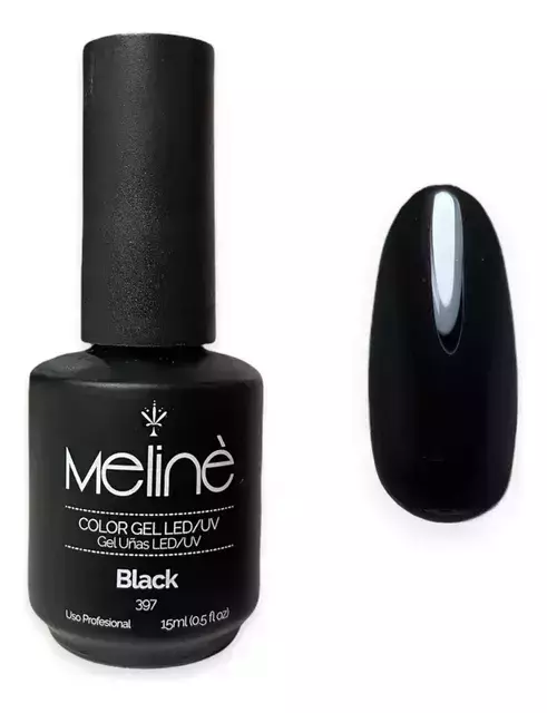 OFERTA - ESMALTE SEMI - MELINE - BLACK (NEGRO) 397 - VENCE 03/25
