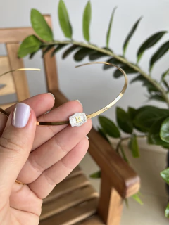 KIT MINI PINGENTE FIVELA PERSONALIZADA + ARO CHOCKER LISO - Sinhá Semijoias