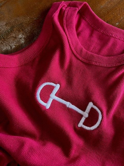 REGATA BÁSICA PINK BORDADO BRIDÃO