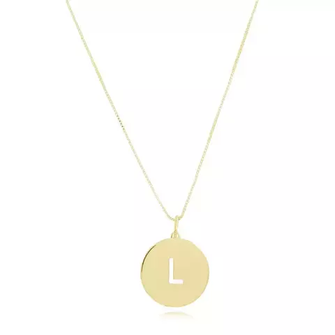 Colar de Medalha Com Inicial Personalizado