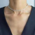 Choker Riviera Quadrada Cristais Fina