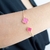 Bracelete Dois Trevos Rosa Barbie Virgínia Regulável - loja online