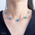 Choker Cinco Trevos Grande Azul Cerúleo Virgínia - comprar online