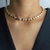 Choker Dinah Corações Lisos e Cravejados Zircônias Cristais - comprar online