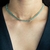 Choker Riviera Baguete Pedras Azul Bebê - comprar online