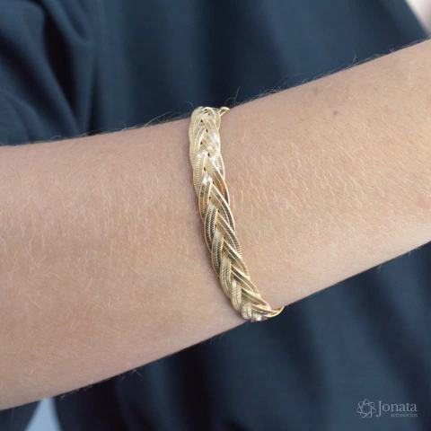 Pulseira Malha Fita Trançada